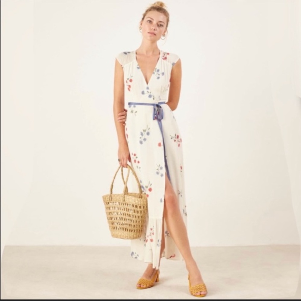 Reformation Haven Dress NWT Princess Diana Wrap Maxi